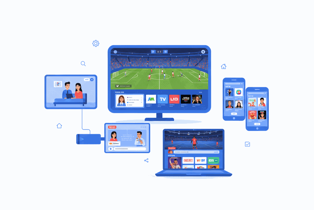 LIME IPTV works on Smart TV, phone, tablet, laptop, and streaming devices